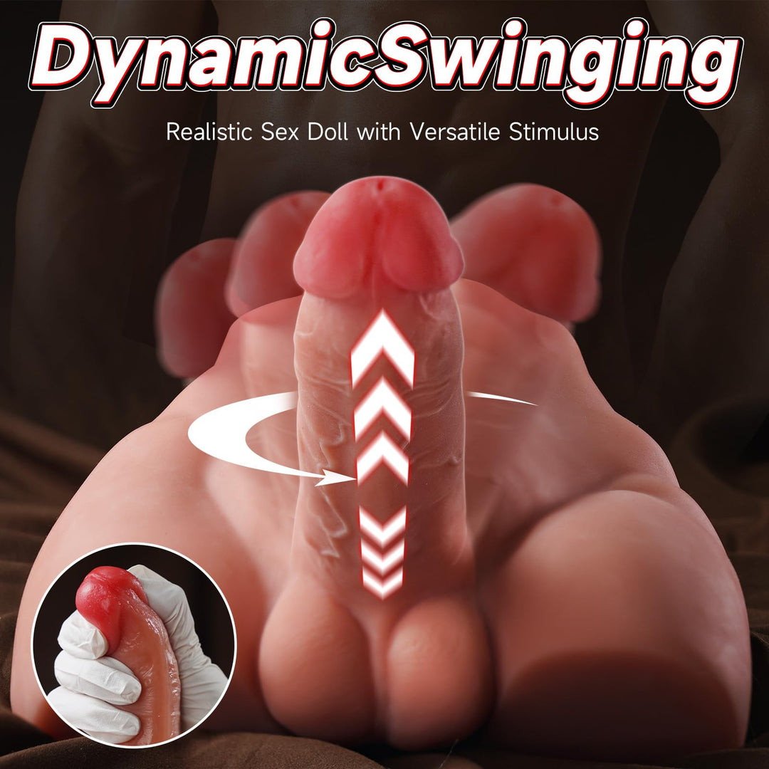 Male Sex Doll with Realistic Thrusting Dildo - Adult Torso Sex Dolls & 7.3 inches Vibrating Dildos for G-spot Anal Clitoral Stimulation, Unisex Masturbator Sex Toys for Men Women & Couples 6LB Male Sex Doll with Realistic Thrusting Dildo - Adult Torso Sex Dolls & 7.3 inches Vibrating Dildos for G-spot Anal Clitoral Stimulation, Unisex Masturbator Sex Toys for Men Women & Couples 6LB