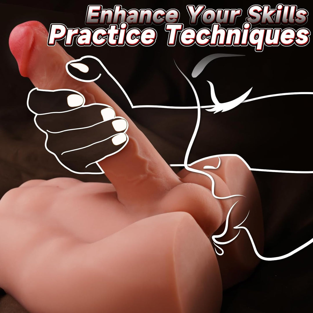 Male Sex Doll with Realistic Thrusting Dildo - Adult Torso Sex Dolls & 7.3 inches Vibrating Dildos for G-spot Anal Clitoral Stimulation, Unisex Masturbator Sex Toys for Men Women & Couples 6LB Male Sex Doll with Realistic Thrusting Dildo - Adult Torso Sex Dolls & 7.3 inches Vibrating Dildos for G-spot Anal Clitoral Stimulation, Unisex Masturbator Sex Toys for Men Women & Couples 6LB