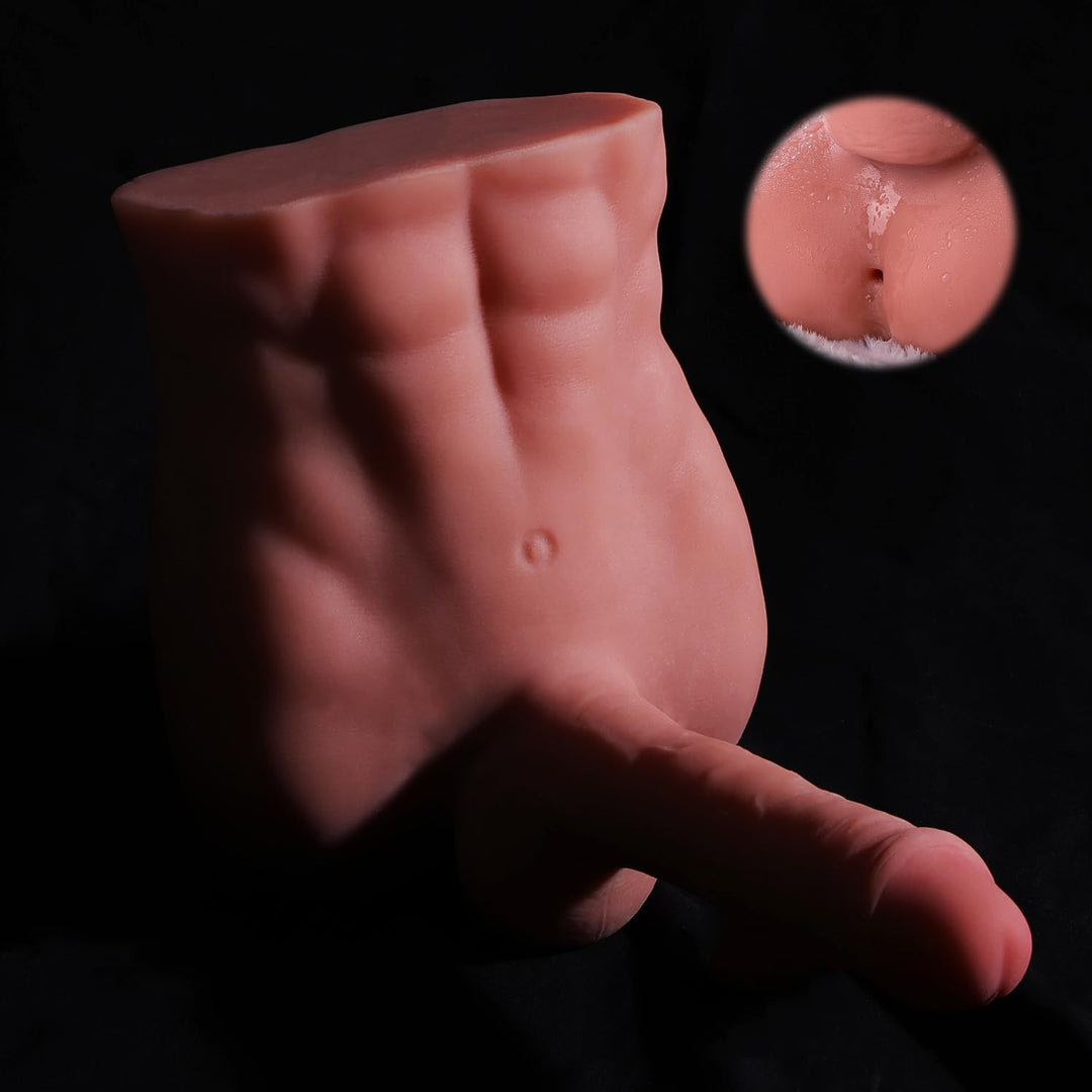 Male Sex Doll Masturbator with a 7" Penis and Anus - Tan - 6 LB Spartan  Lover