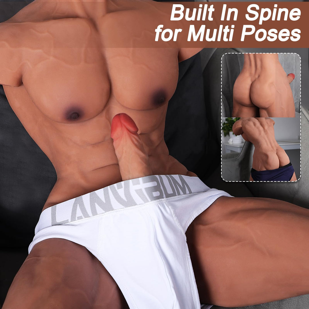 Male Sex Doll Torso with 8 inch Penis And Anus - 35 LB Spartan Lover