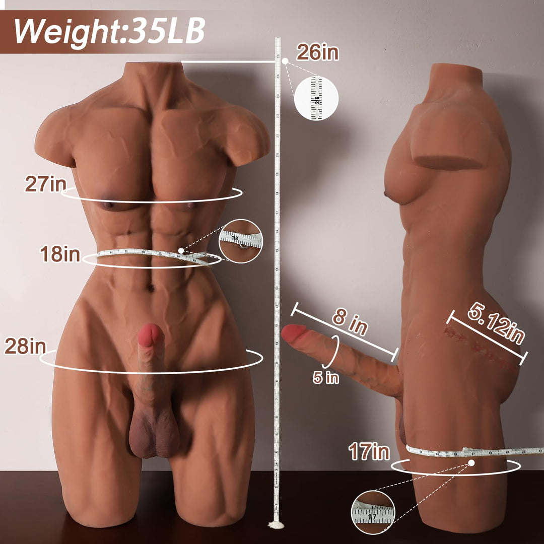 Male Sex Doll Torso with 8 inch Penis And Anus - 35 LB Spartan Lover Male Sex Doll Torso with 8 inch Penis And Anus - 35 LB Spartan Lover