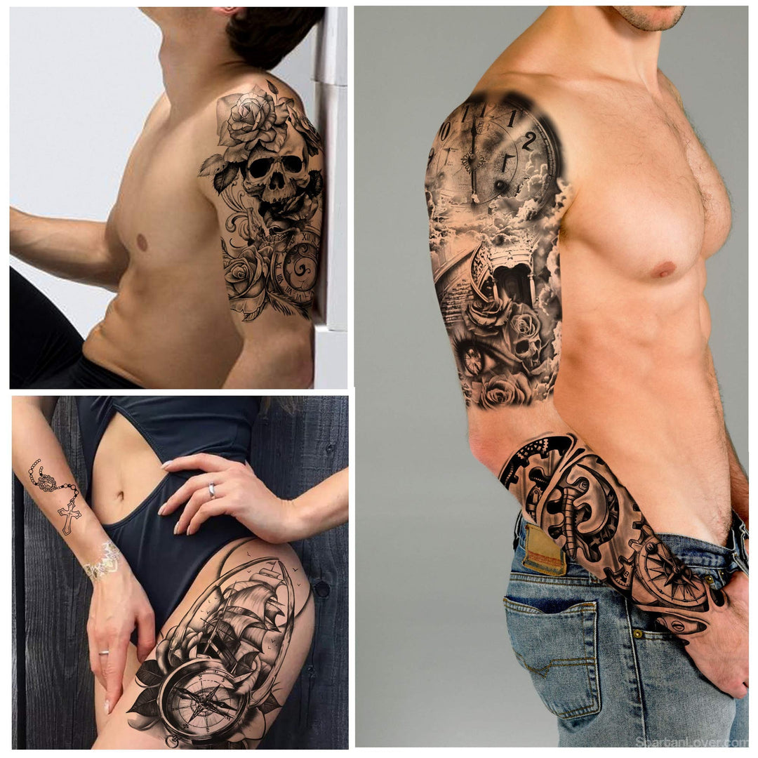 Tatouages ​​​​de poupées sexuelles – 12 grands et 24 petits– Spartan Lover