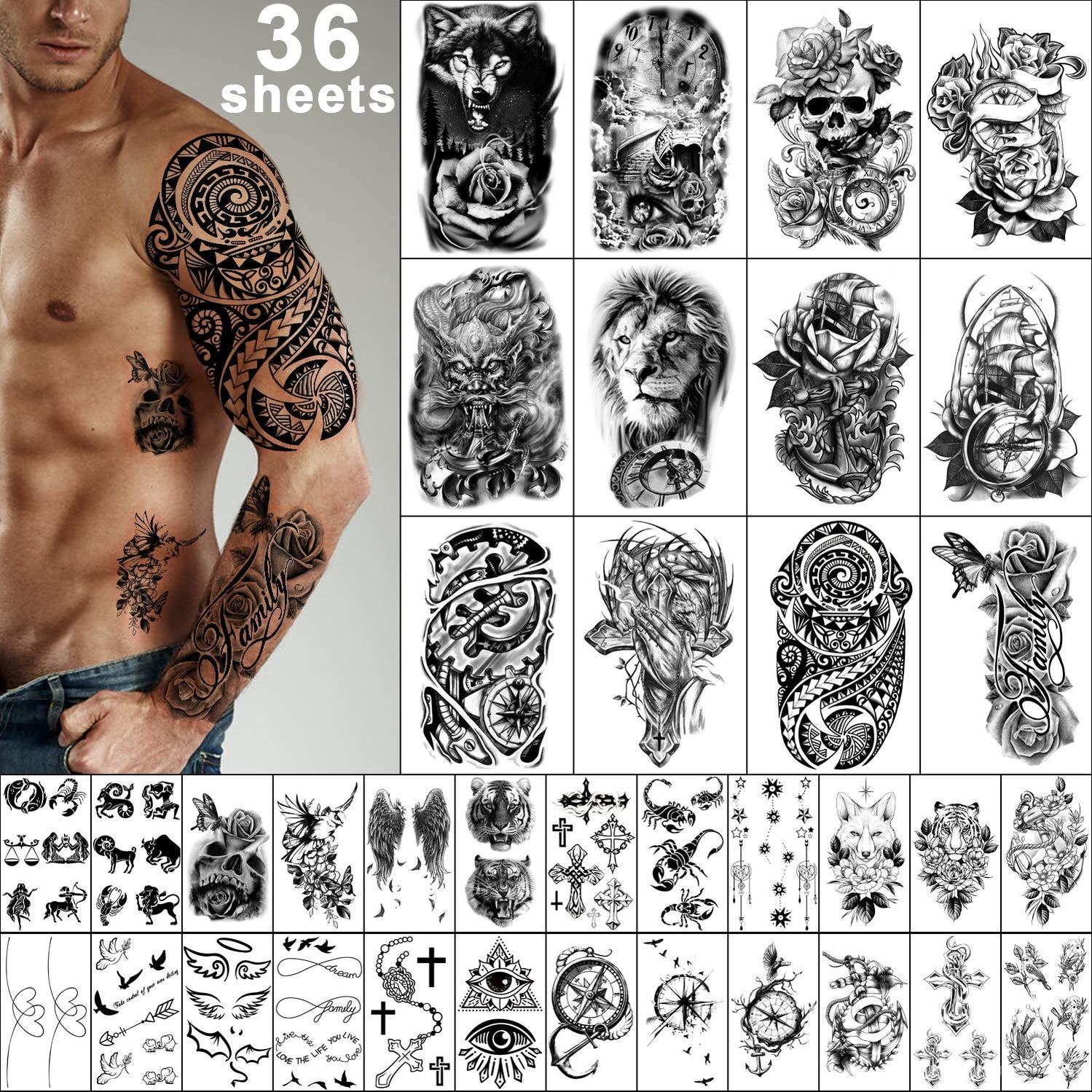 Sex Doll Tattoos - 12 Large And 24 Small– Spartan Lover