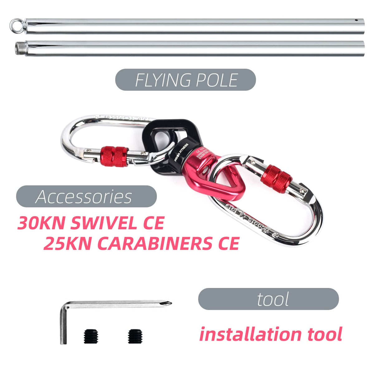 PRIOR FITNESS Extension de pole dance pour pole dance - 45 mm - 250 mm - Facile à installer - Connexion lisse - Chrome PRIOR FITNESS Extension de pole dance pour pole dance - 45 mm - 250 mm - Facile à installer - Connexion lisse - Chrome