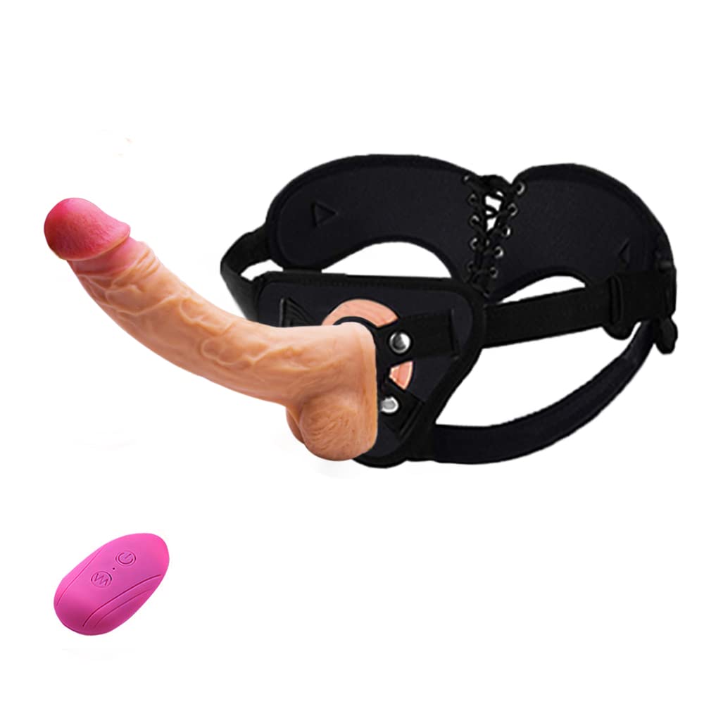 8 Inch Vibrating Dildo with a Strap-on Harness– Spartan Lover