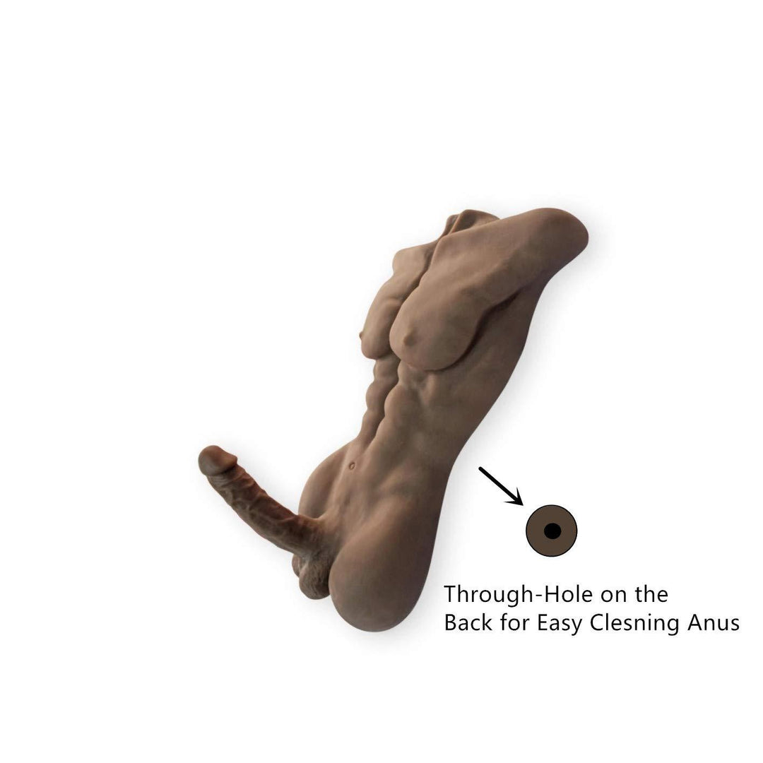 Black Male Sex Doll Torso with 7" Penis Spartan Lover Black Male Sex Doll Torso with 7" Penis Spartan Lover